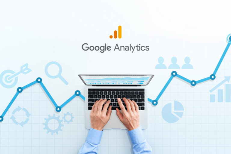 google analytics for seo laptop user image